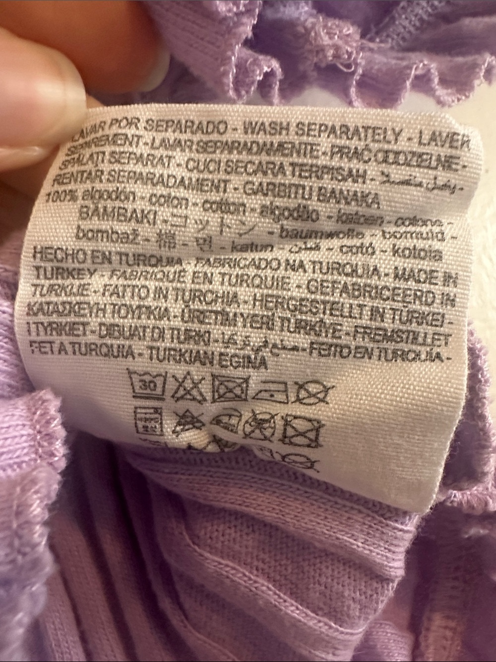Zara Lavender Ribbed Ruffle Crop Top - Picture 3 of 5
